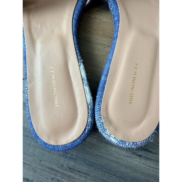 Bruno Magli Made in Italy Blue Denim Slide Sandals Size 8 Item $275 - Picture 5 of 10